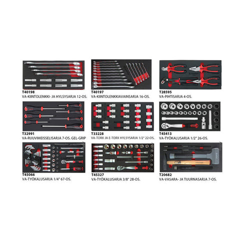 Työkalut vaunuun 189-osainen sarja